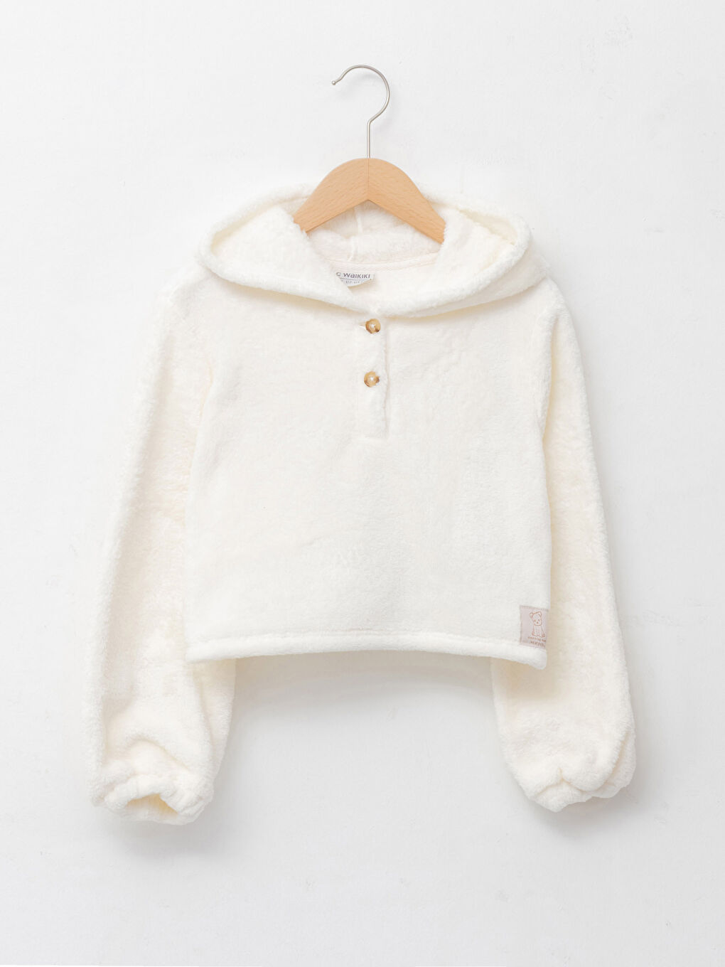 LCW Kids Hooded Basic Long Sleeve Girl Sweatshirt -W1BS18Z4-FDH