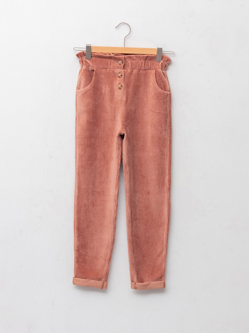 Elastic Waist Basic Velvet Girls' Sweatpants