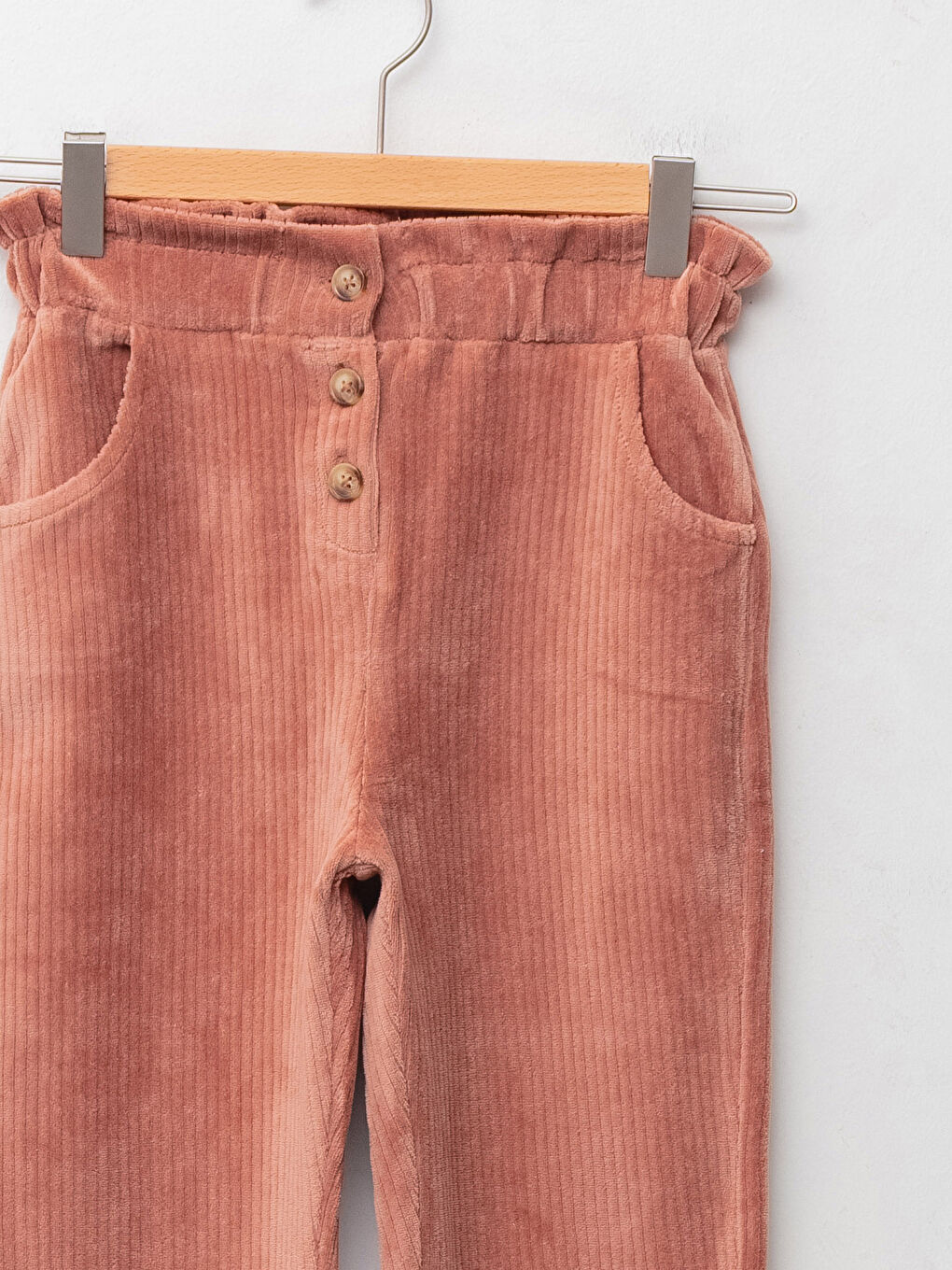 Elastic Waist Basic Velvet Girls' Sweatpants-2