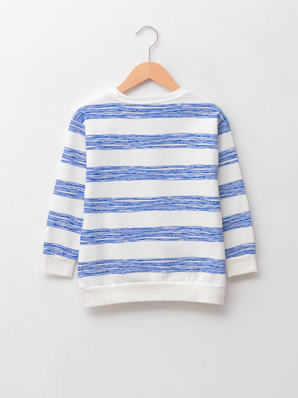 Crew Neck Striped Long Sleeve Boys Sweatshirt-1