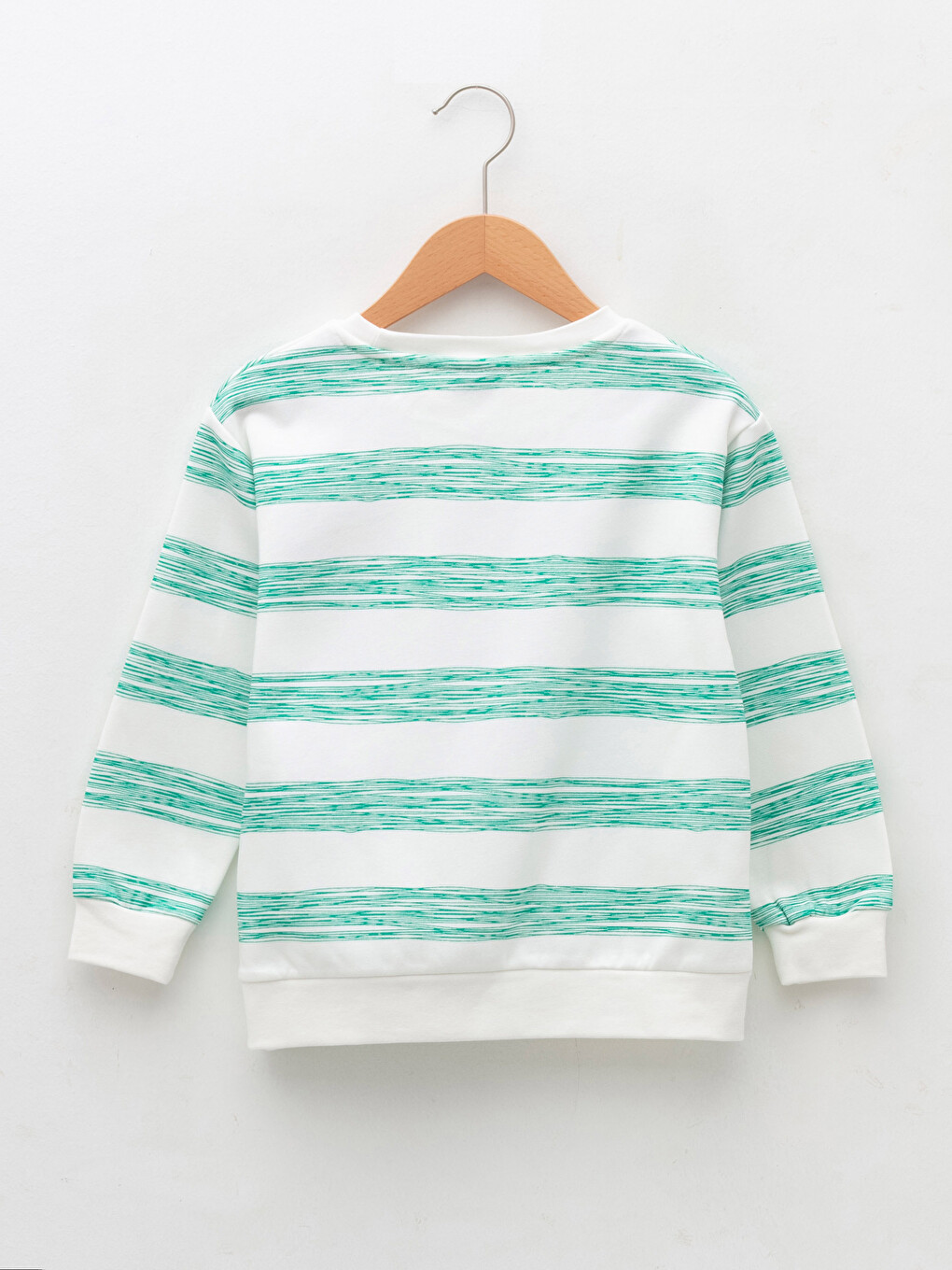 Crew Neck Striped Long Sleeve Boys Sweatshirt-1