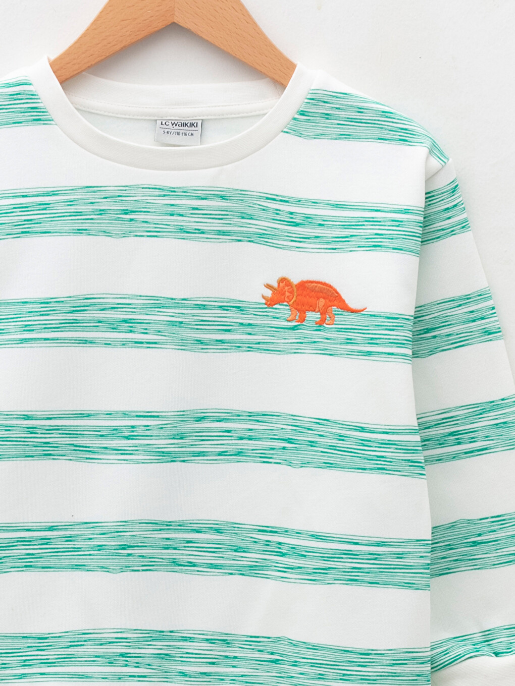 Crew Neck Striped Long Sleeve Boys Sweatshirt-2