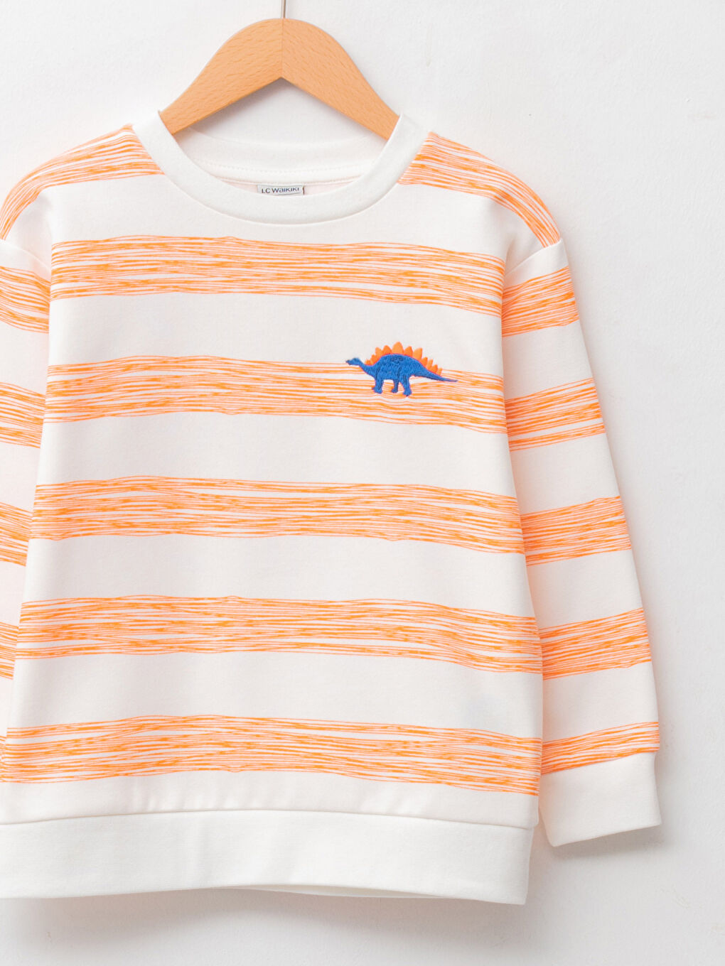 Crew Neck Striped Long Sleeve Boys Sweatshirt-2