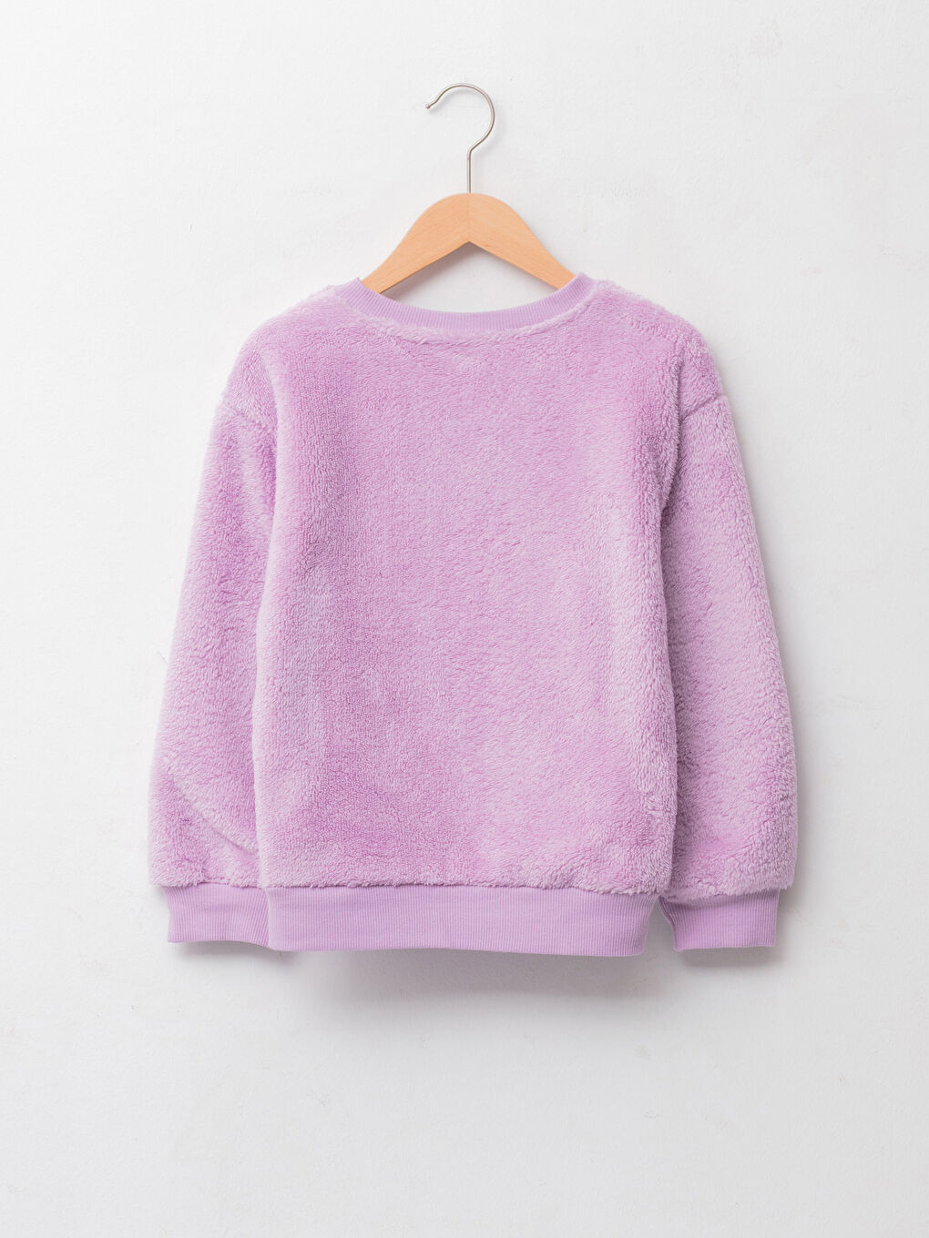 Толстовка з круглим вирізом горловини, з принтом Frozen, довгий рукав, плюшева, для дівчат-1