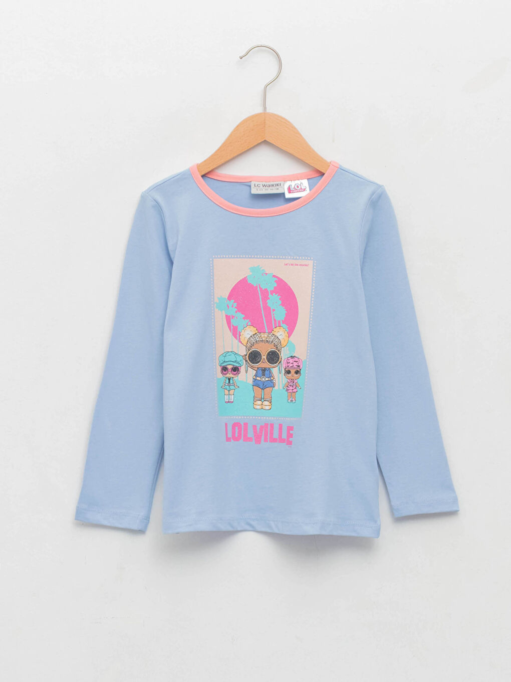 LCW Kids Crew Neck LOL Surprise OMG Licensed Long Sleeve Girls T-Shirt -W1BU09Z4-JNP