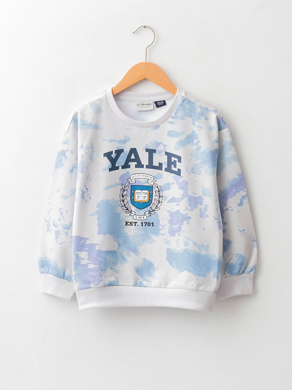 LCW Kids Crew Neck Yale University Printed Long Sleeve Girls' Sweatshirt -W1BV74Z4-R9J
