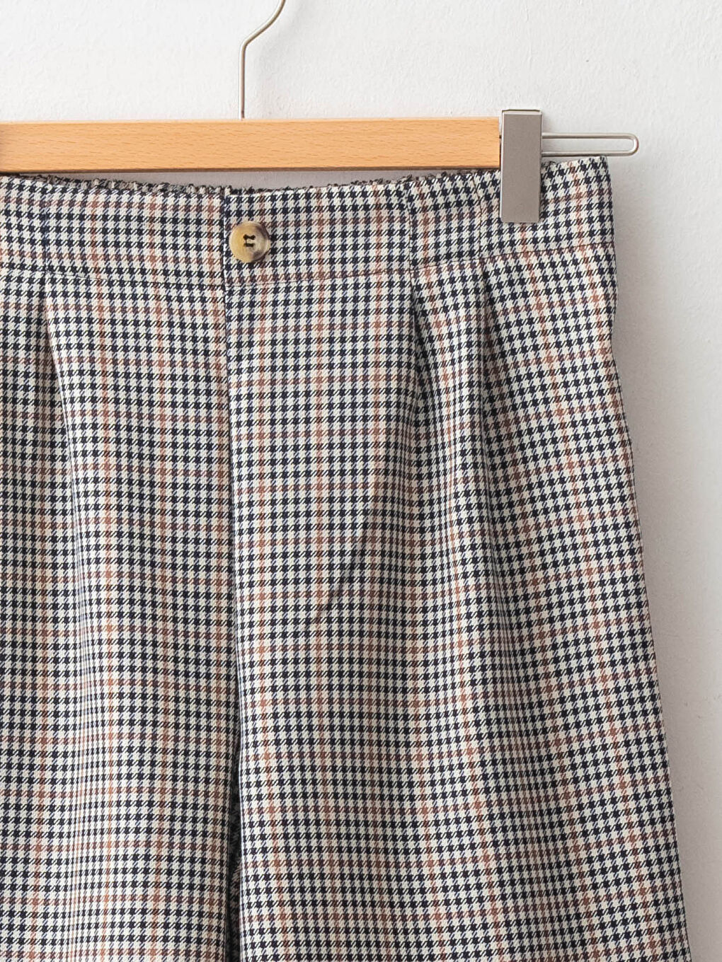 Plaid Gabardine Girls Shorts-2
