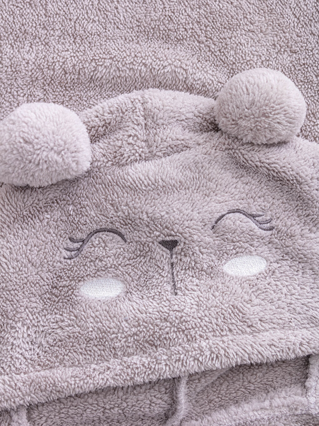 Embroidery Detailed Hooded Wellsoft Wearable Blanket-2