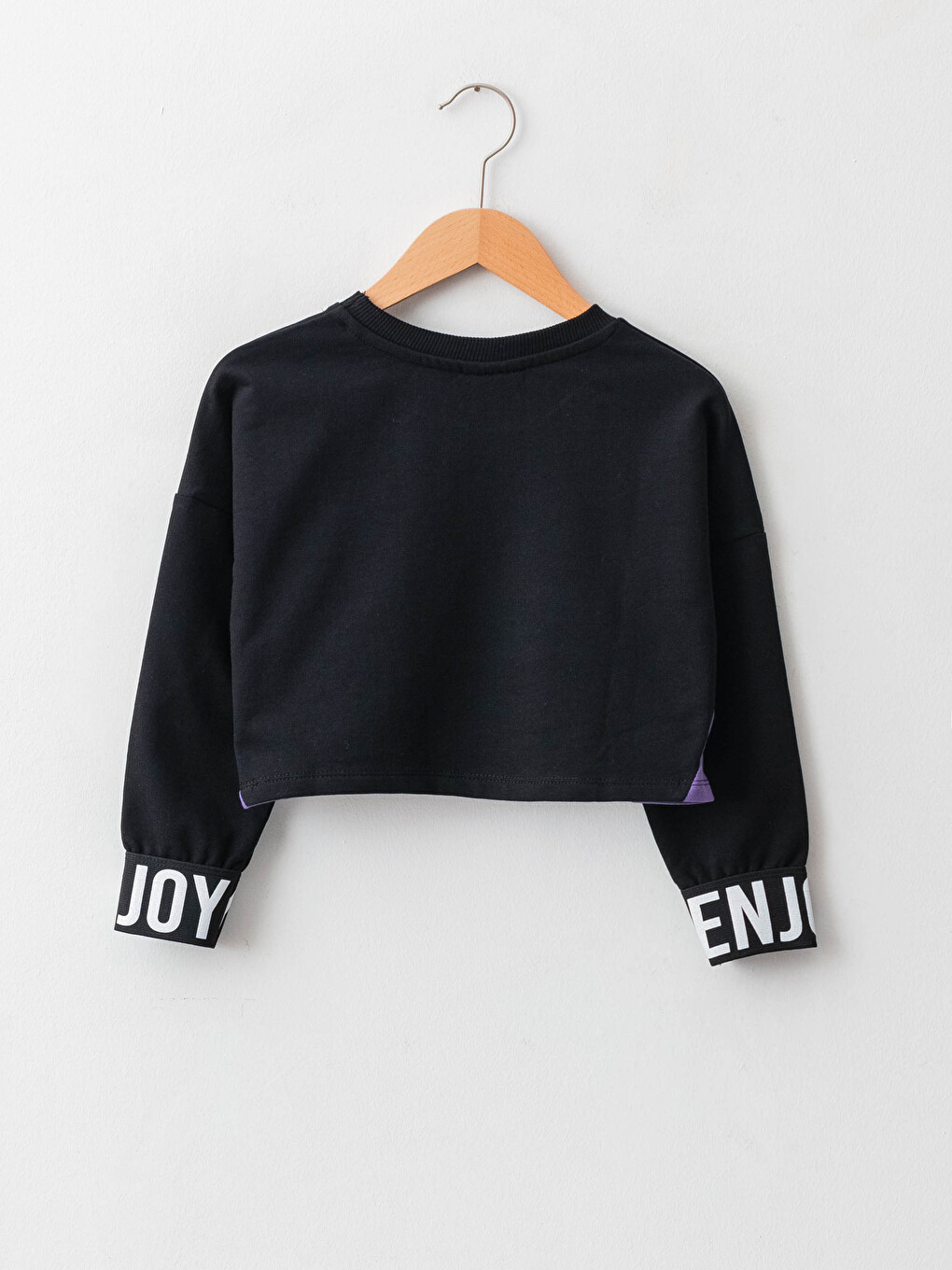 Crew Neck Printed Long Sleeve Girls' Sweatshirt-1