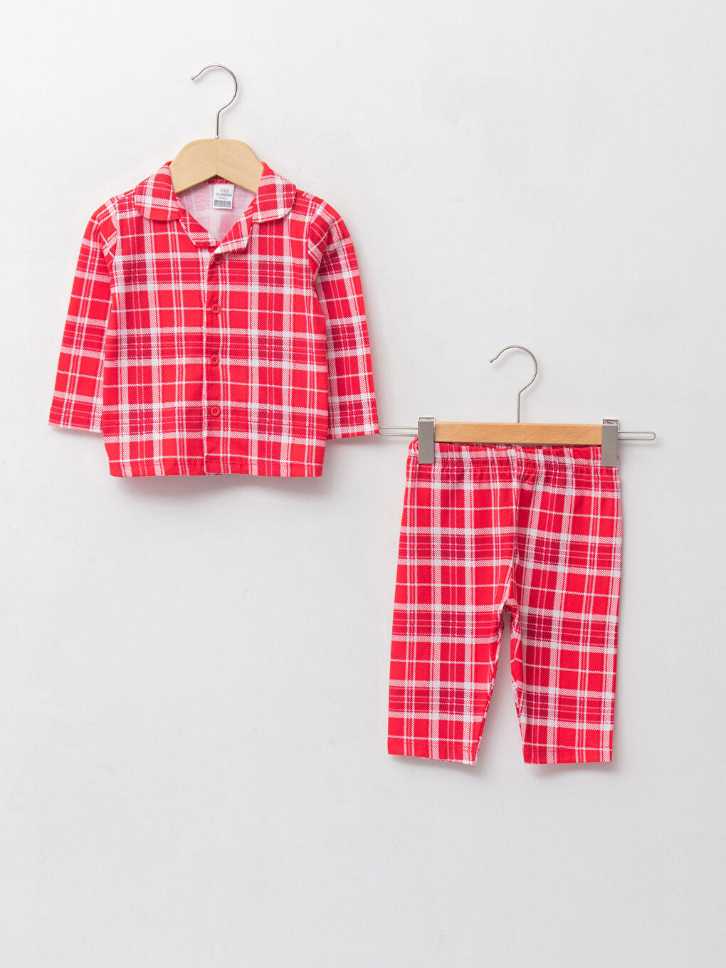LCW baby Rollkragen Langarm Kariertes Muster Baumwolle Baby Mädchen Pyjama-Set -W1CB64Z1-LRA