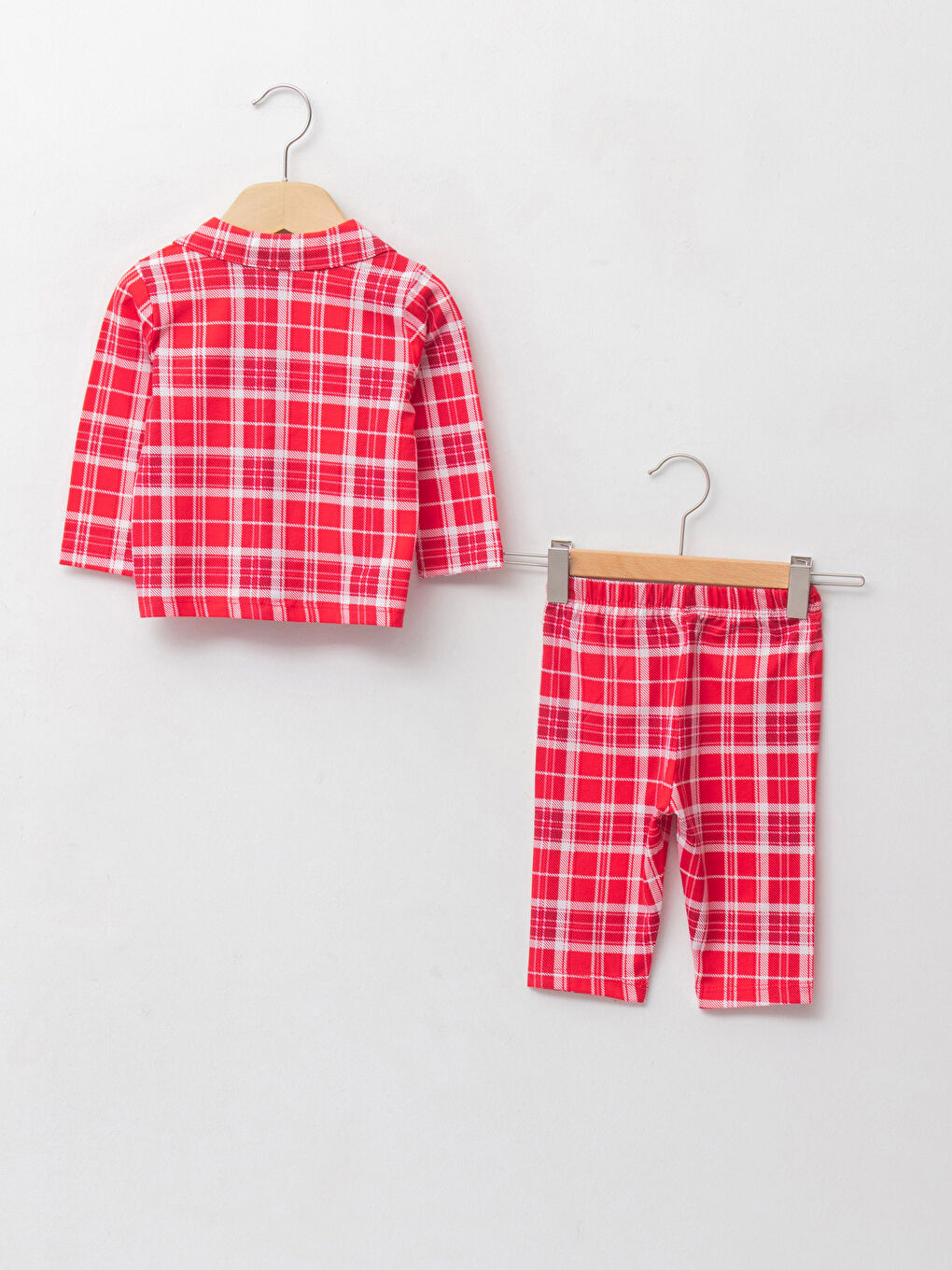 LCW baby Rollkragen Langarm Kariertes Muster Baumwolle Baby Mädchen Pyjama-Set -W1CB64Z1-LRA