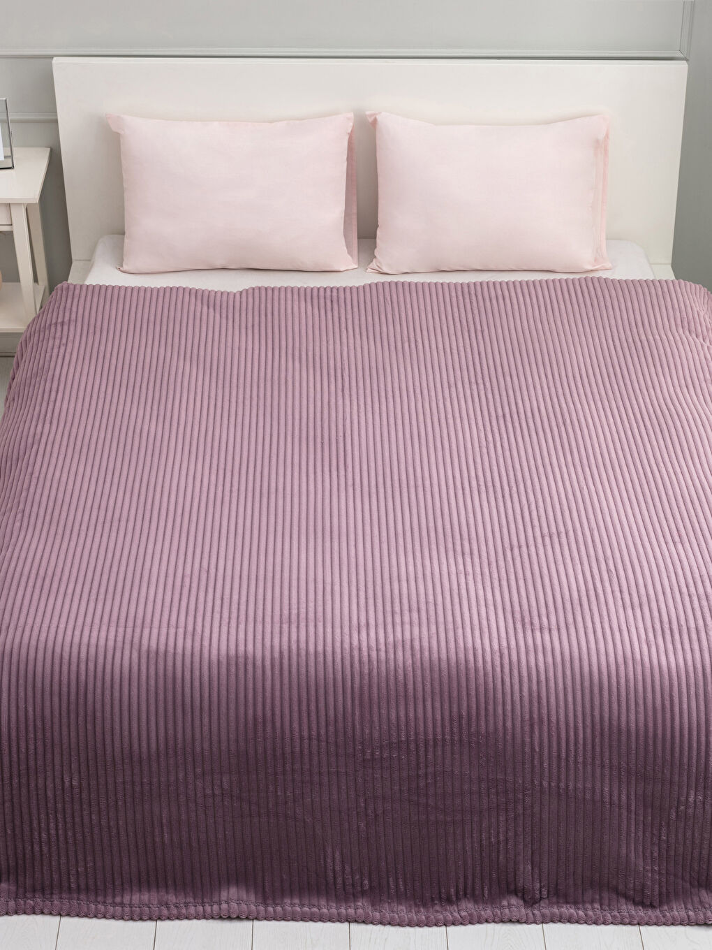 Mor Çift Kişilik Wellsoft Battaniye 200x220 cm-1