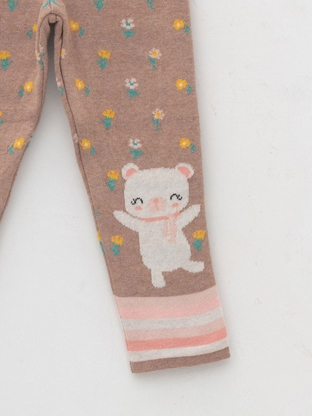 LCW baby Elastischer Bund Gemusterte Baby Mädchen Strick Leggings -W1CC43Z1-MJC