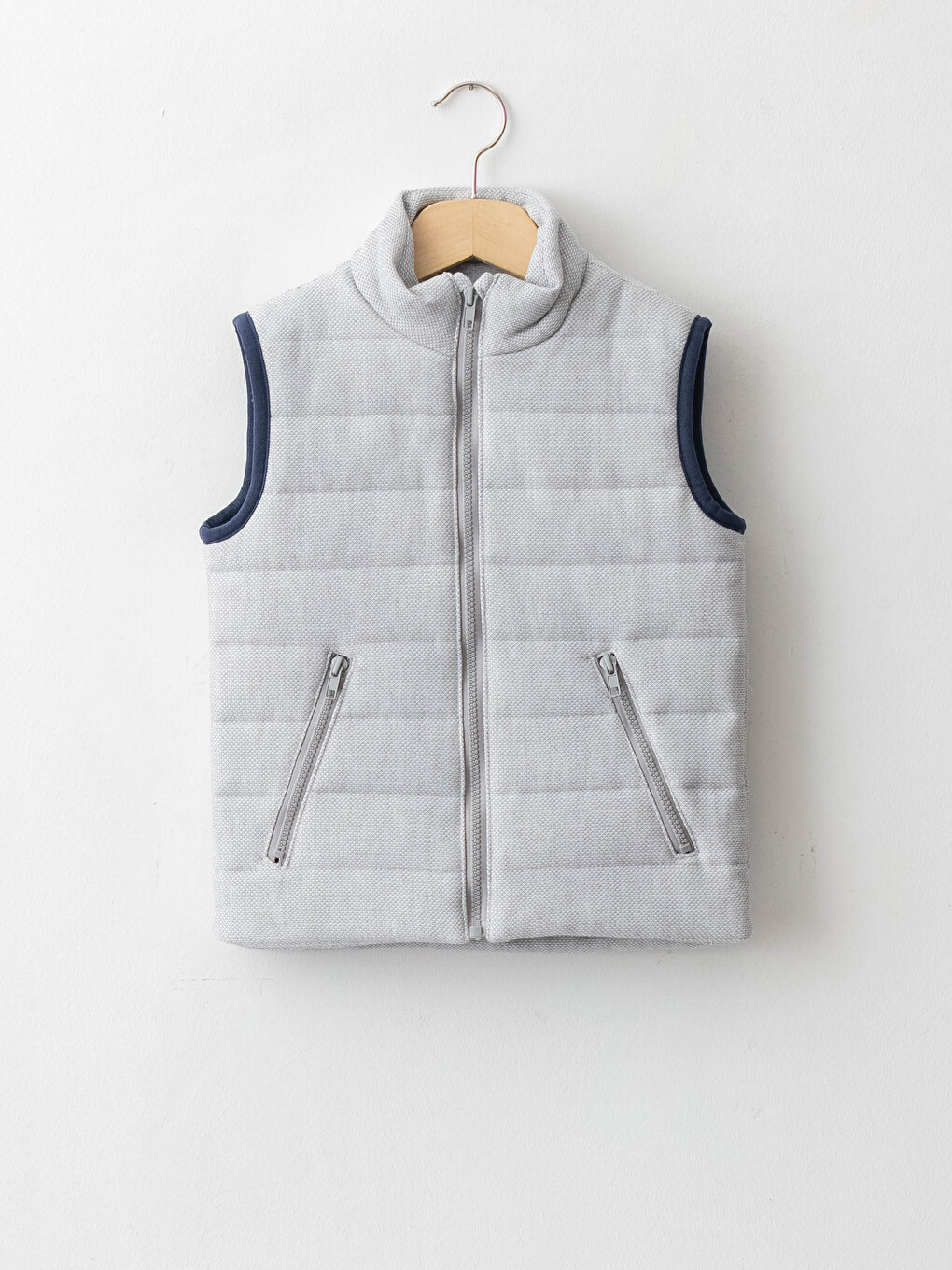 Straight Collar Basic Boys Vest