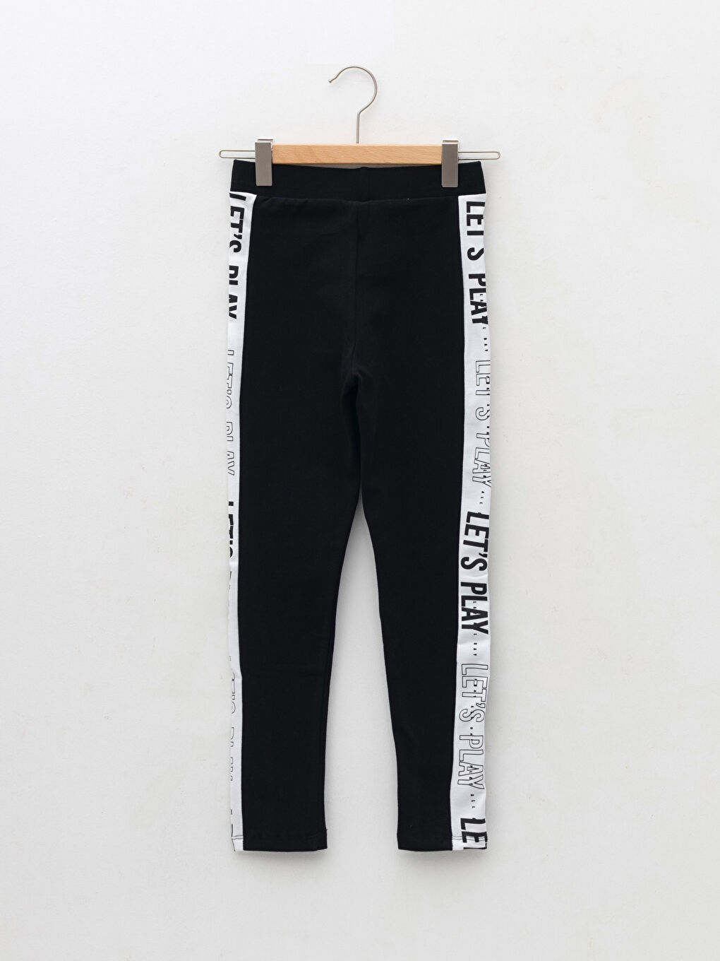 Elastic Waist Printed Cotton Girl Long Tights-1