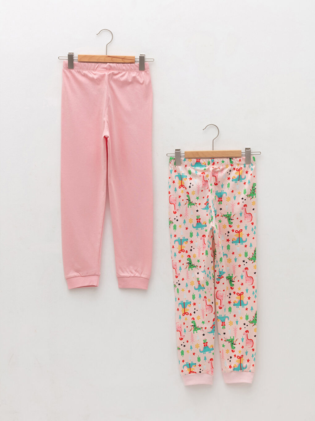 LCW Kids Elastischer Bund Weihnachtlich Mädchen Pyjama-Hose 2 Stk -W1CD84Z4-LSZ