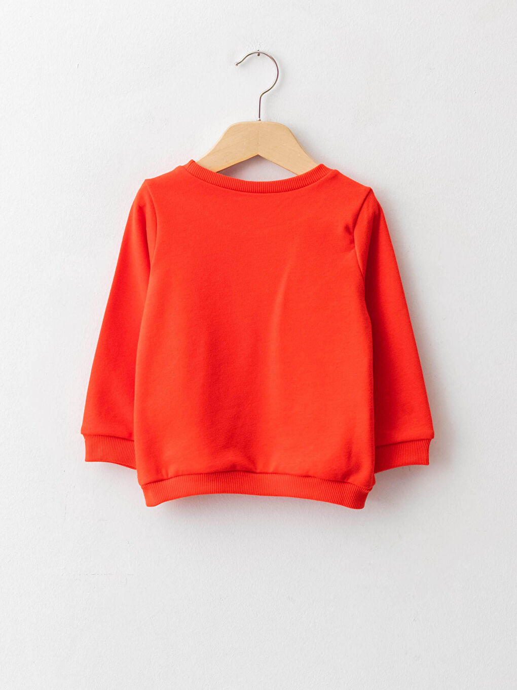 Kırmızı Bisiklet Yaka Uzun Kollu Atatürk İmza Baskılı Kız Bebek Sweatshirt-1