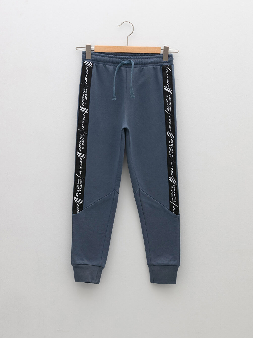 İndigo Beli Lastikli Baskılı Erkek Çocuk Jogger Eşofman Altı