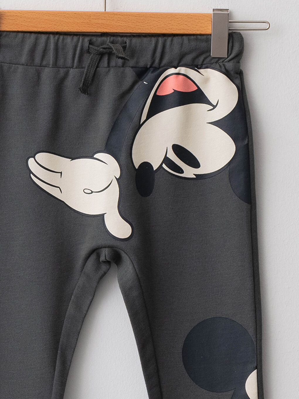 Haki Beli Lastikli Mickey Mouse Baskılı Erkek Bebek Eşofman Alt-2