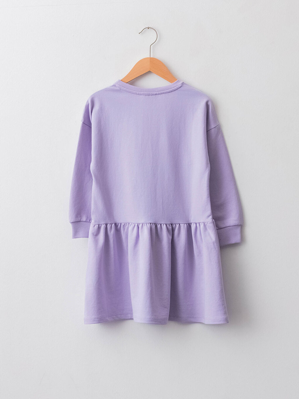 فستان للبنات برقبة دائرية وكم طويل ومطبوع-1