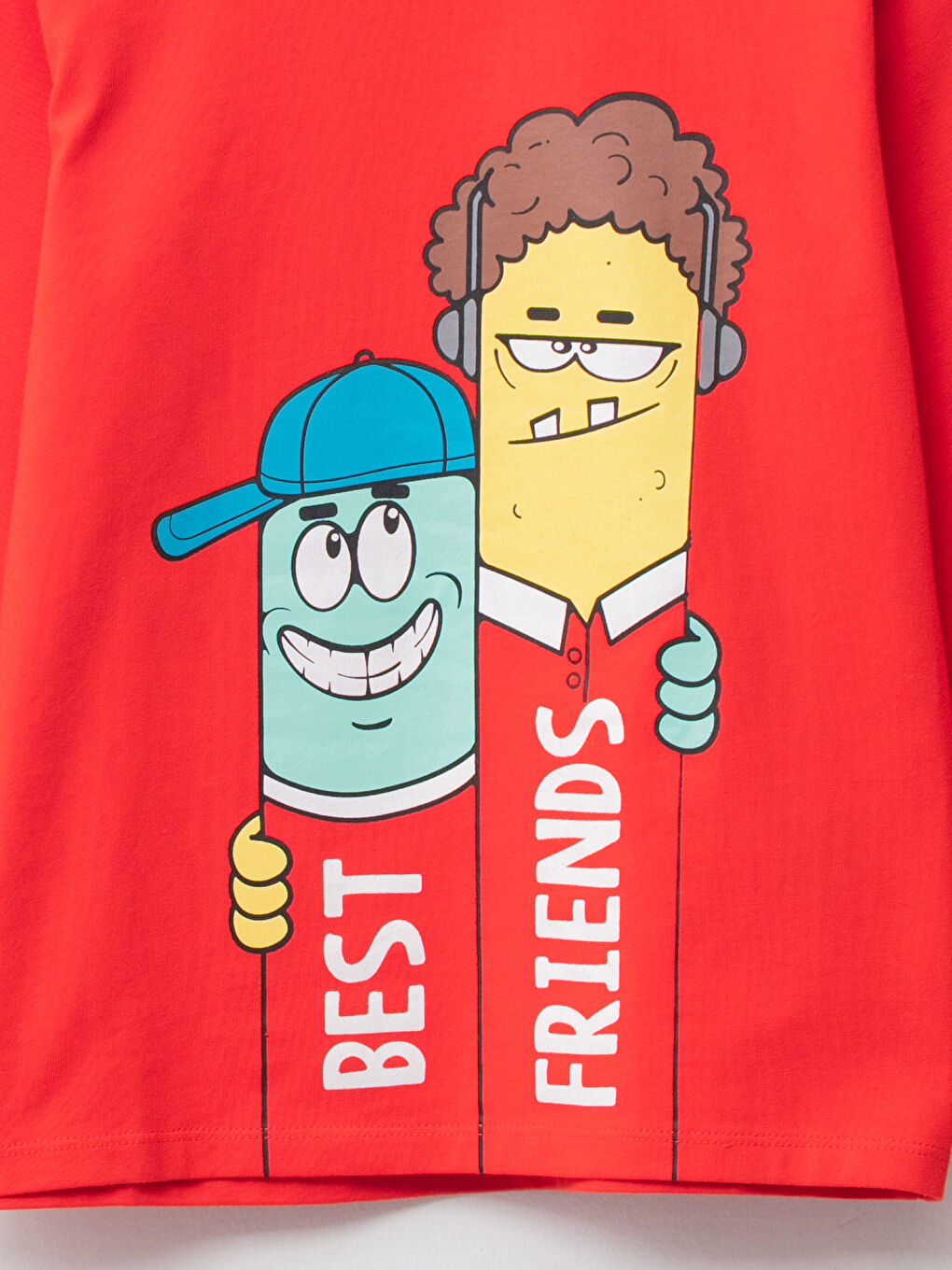 Crew Neck Printed Long Sleeve Cotton Boy T-shirt-2