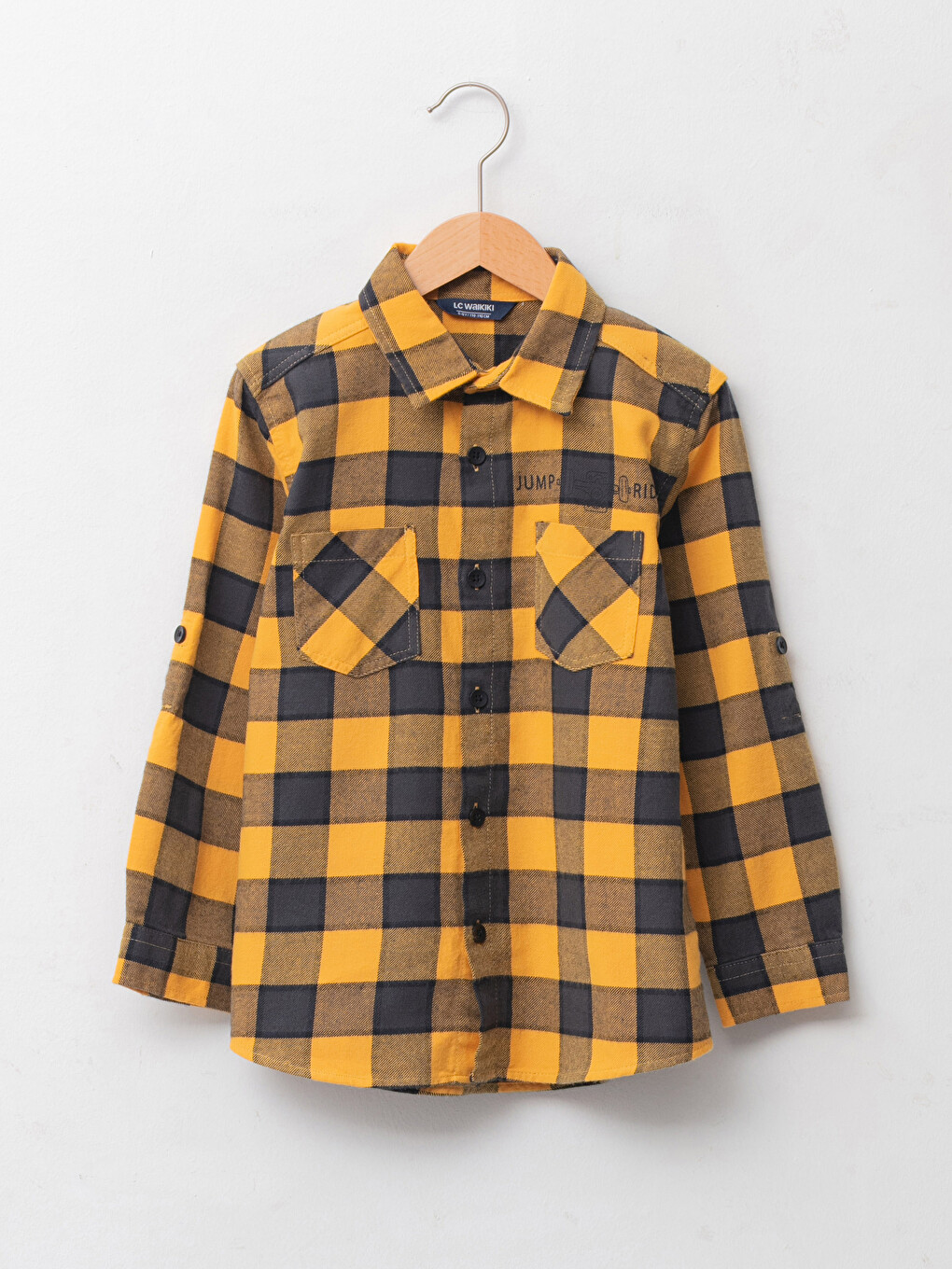 Plaid Long Sleeve Boy Flannel Shirt