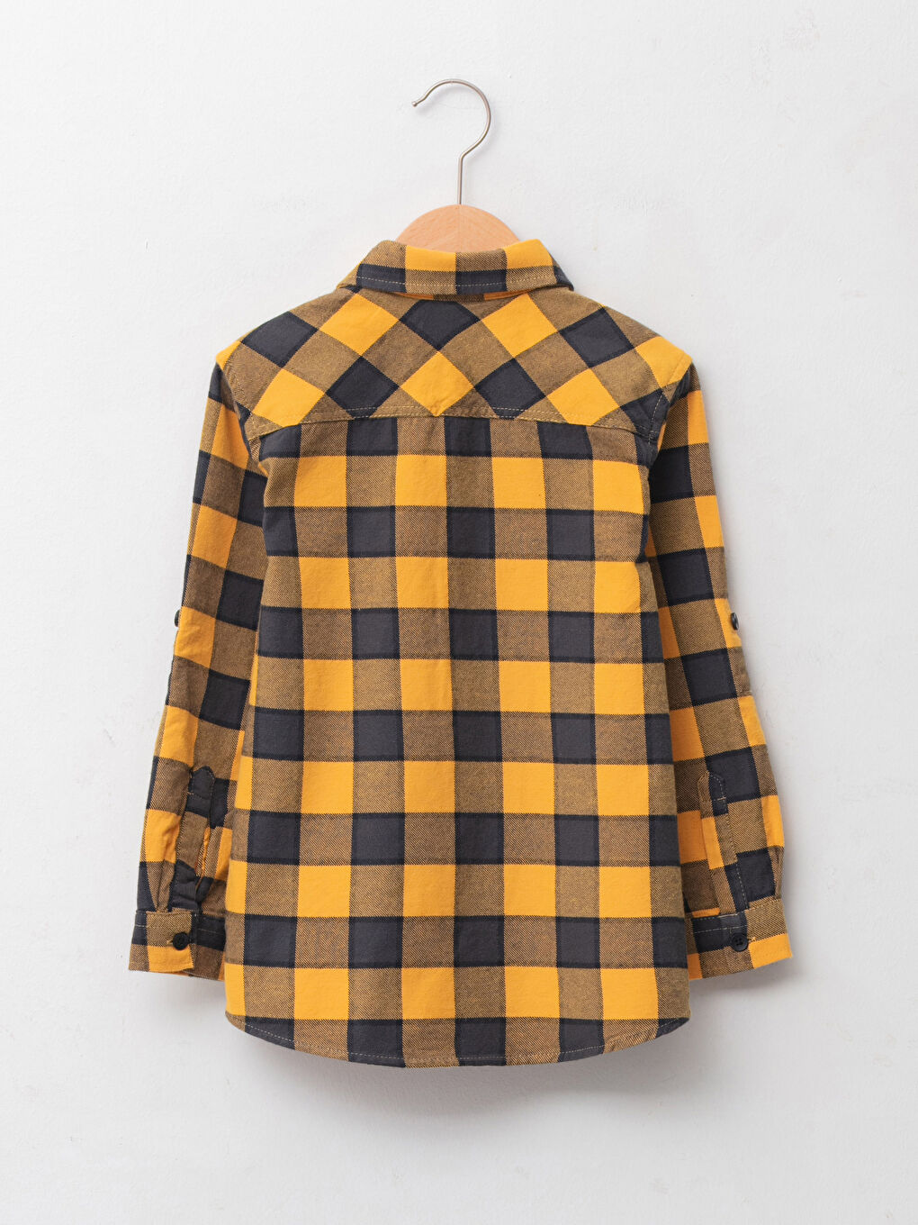 Plaid Long Sleeve Boy Flannel Shirt-1