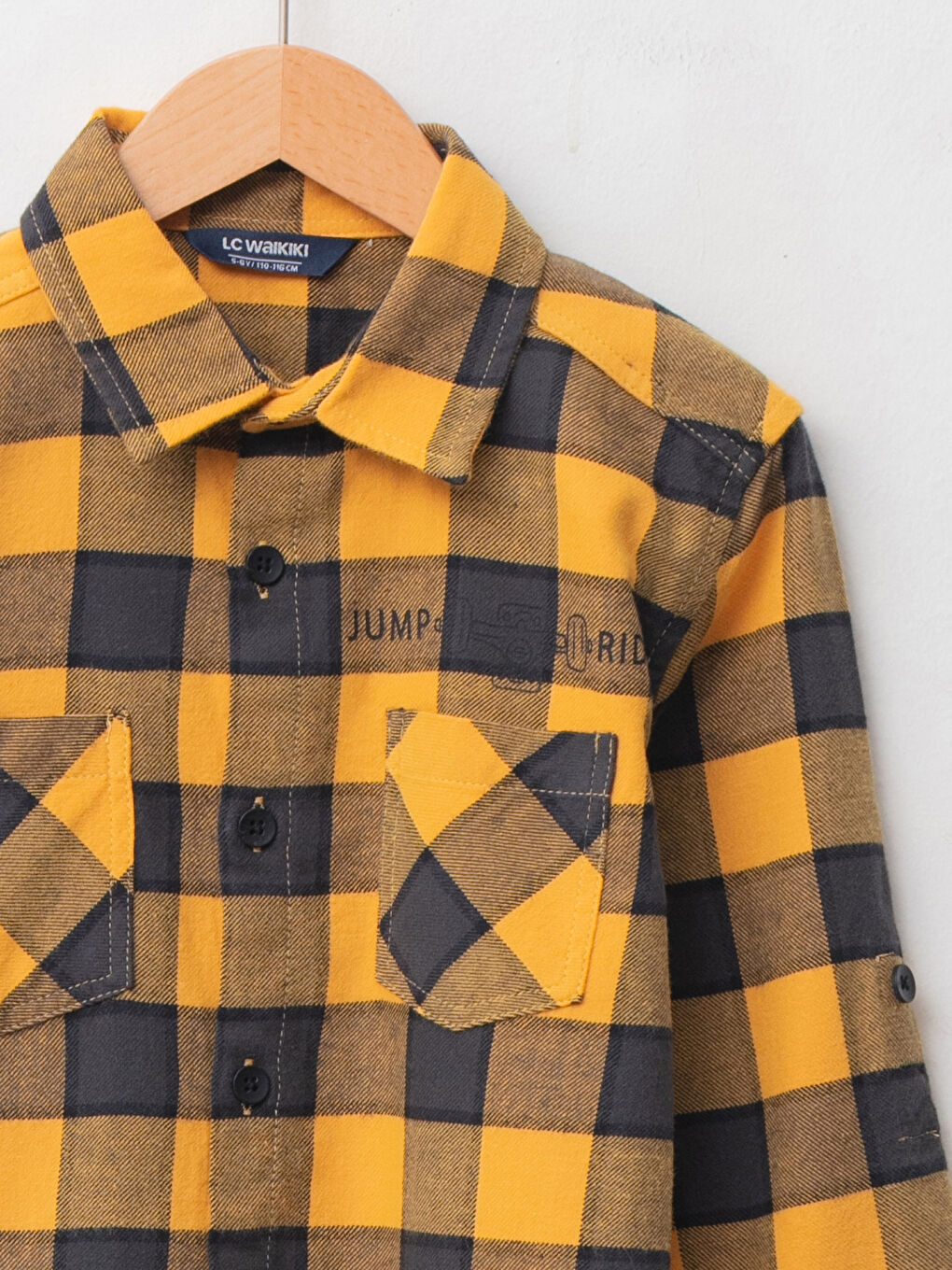 Plaid Long Sleeve Boy Flannel Shirt-2