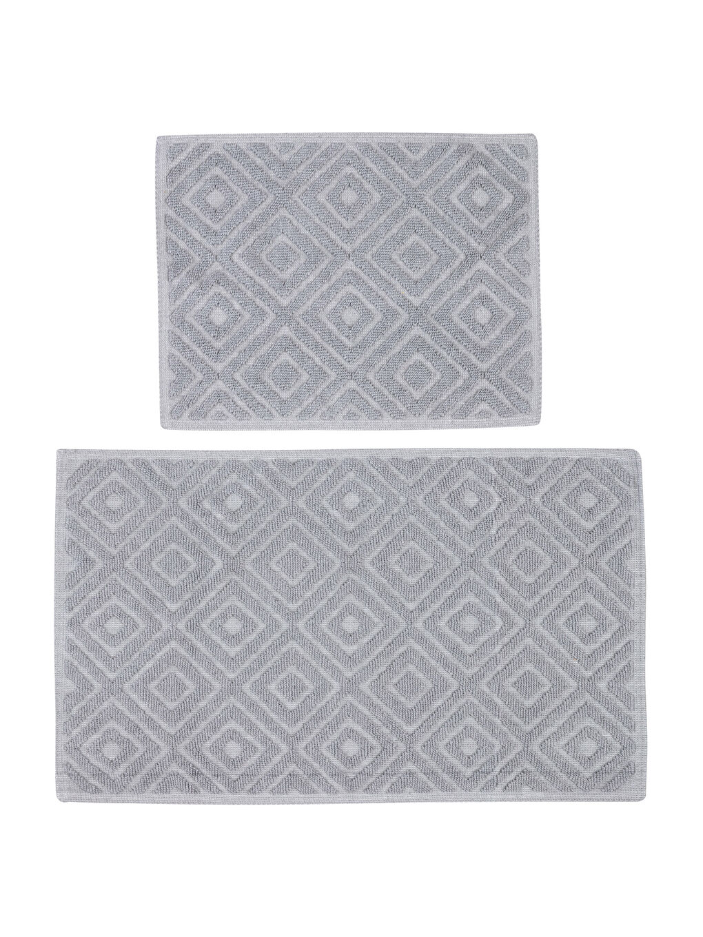 Gri Desenli Banyo Paspası 2'li-4