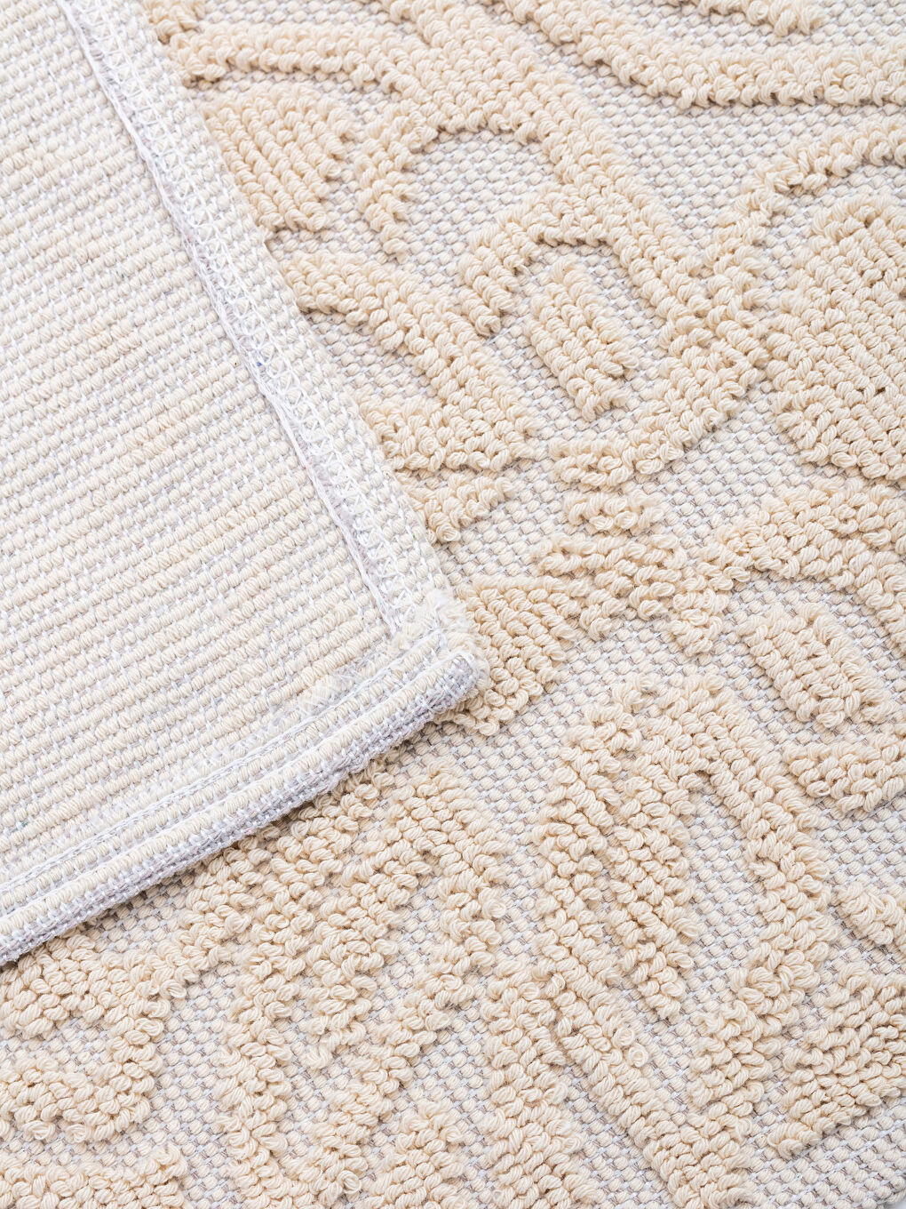 سجادة حمام قطن مطبوع - مجموعتين-1