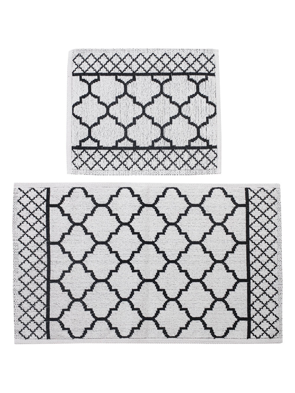 سجادة حمام قطن مطبوع قطعتين-1