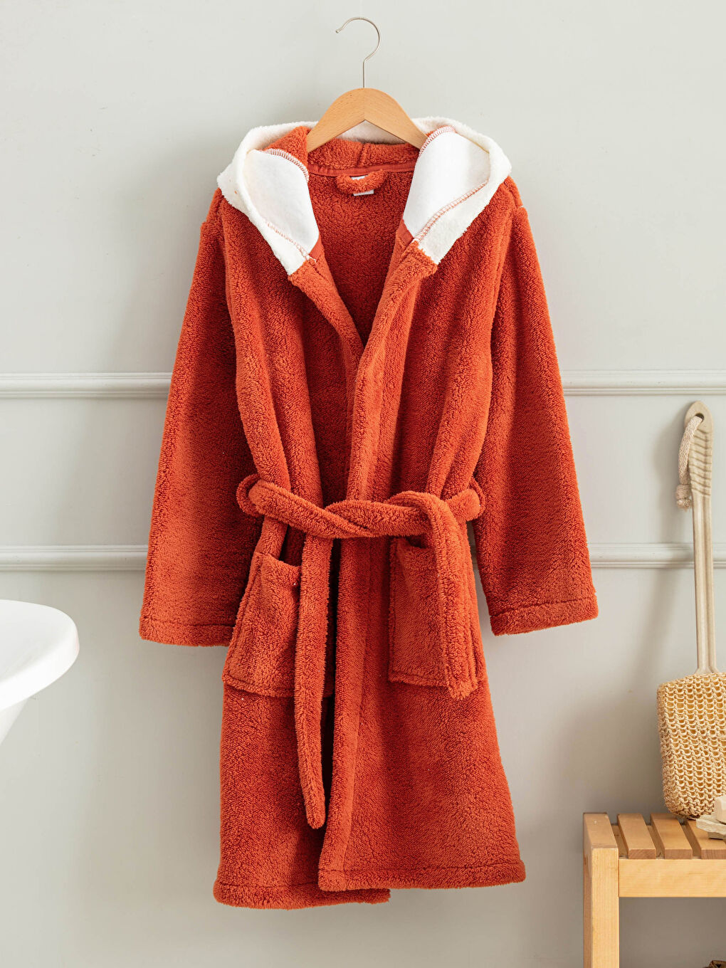 Peignoir Enfant À Capuche Motif Renard