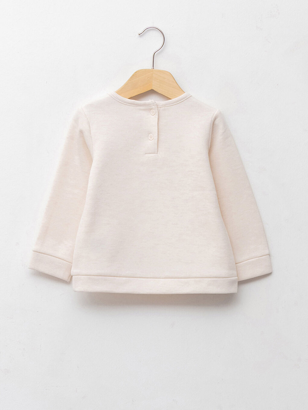 Crew Neck Long Sleeve Printed Baby Girls' Sweatshirt-1