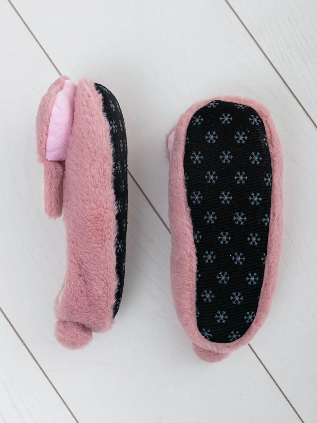 Pantofi de Casă din Pluș cu Detalii Brodate pentru Femei-2