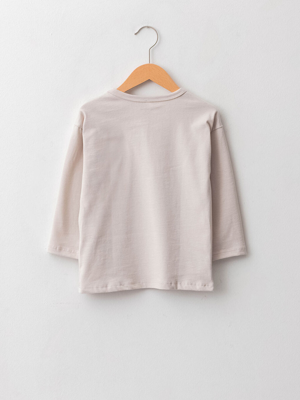 LCW baby Crew Neck Long Sleeve Printed Cotton Baby Boy T-shirt -W1CN51Z1-G5M