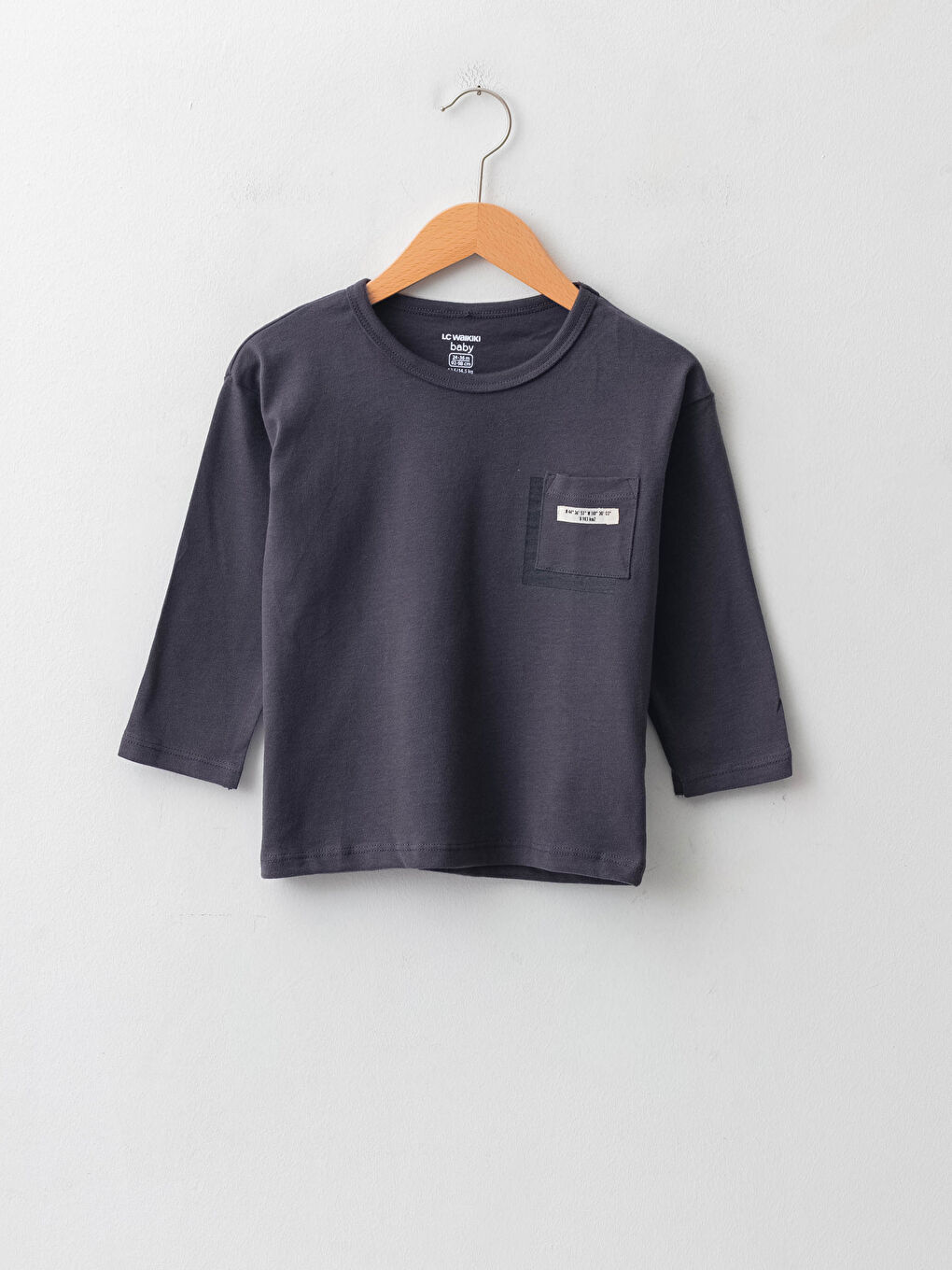 Crew Neck Long Sleeve Printed Cotton Baby Boy T-shirt