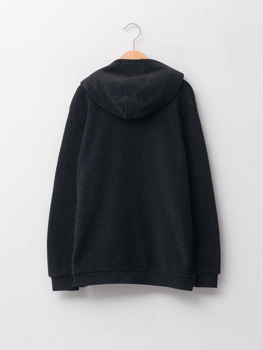 LCW Kids Hooded Embroidery Detailed Long Sleeve Fleece Boys Zippered Sweatshirt -W1CN64Z4-DW2