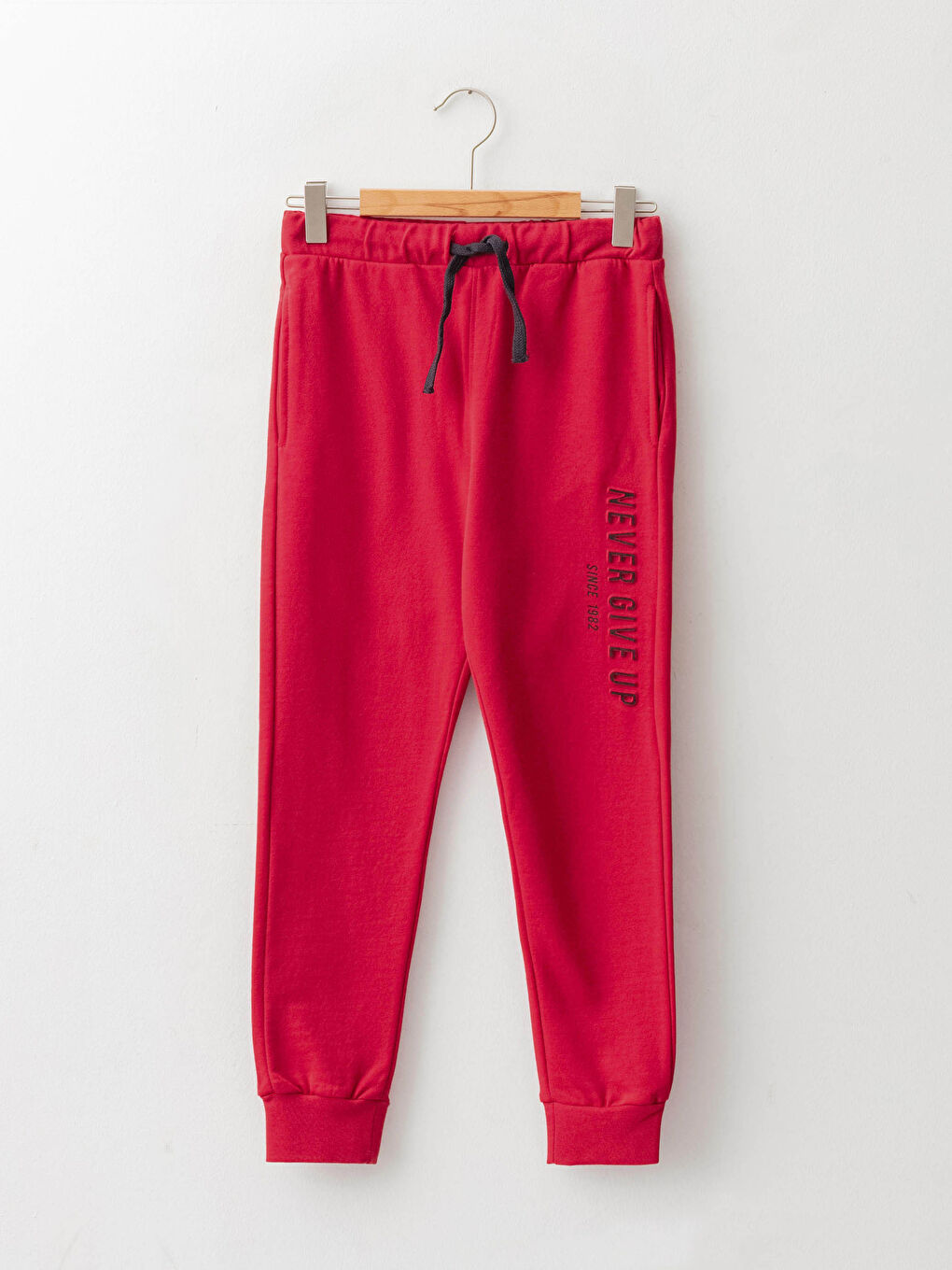 Kırmızı Beli Lastikli Baskılı Erkek Çocuk Jogger Eşofman Altı