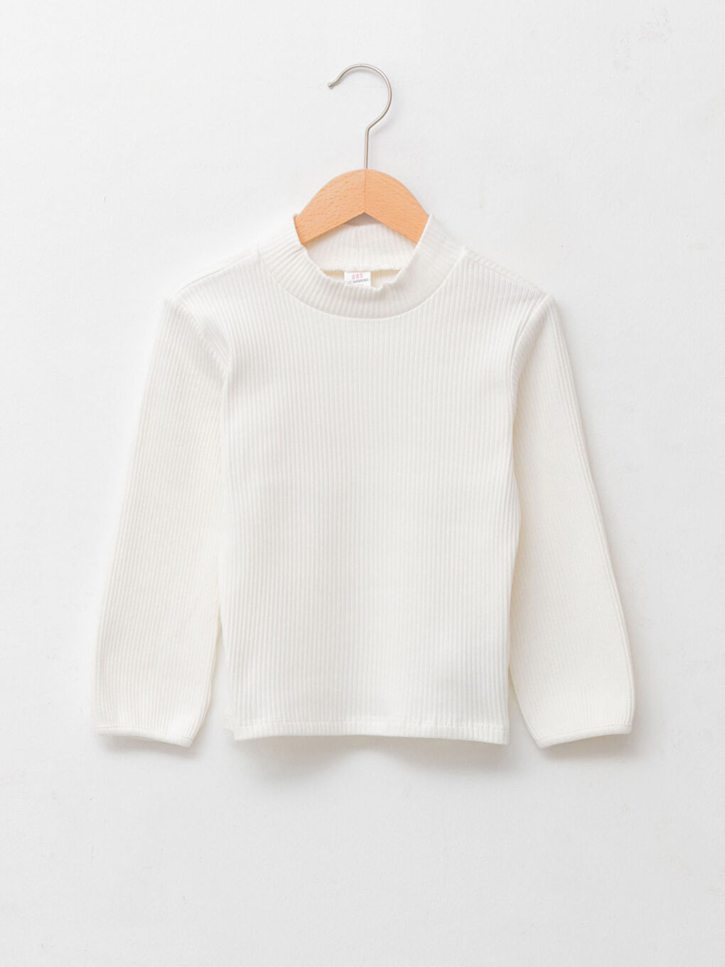 Half Turtleneck Long Sleeve Basic Baby Girl T-shirt-1