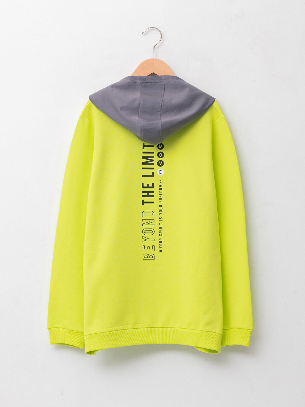 Hooded Printed Long Sleeve Boys' Sweatshirt-1