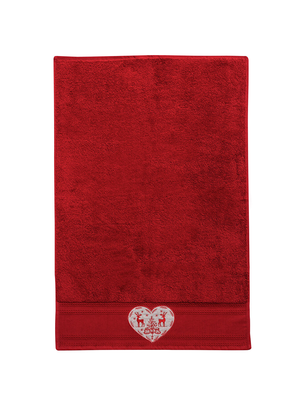 LCW HOME New Year Themed Embroidery Detailed Boucle Face Towel 50x80 Cm -W1CP59Z8-CSG