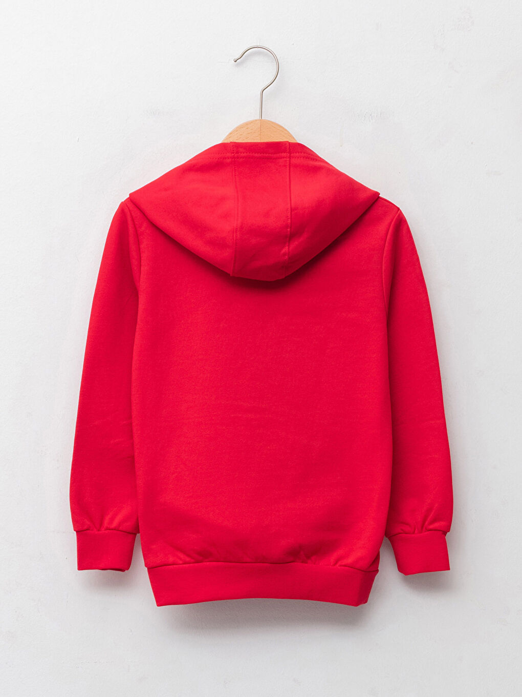 Kırmızı Kapüşonlu Atatürk İmza Baskılı Uzun Kollu Erkek Çocuk Sweatshirt-1