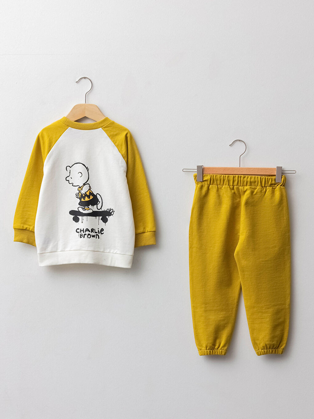 Ensemble T-Shirt et Pantalon de Jogging Bébé Garçon Snoopy Imprimé en Coton à Manches Longues et Col Rond (Lot de 2)-1