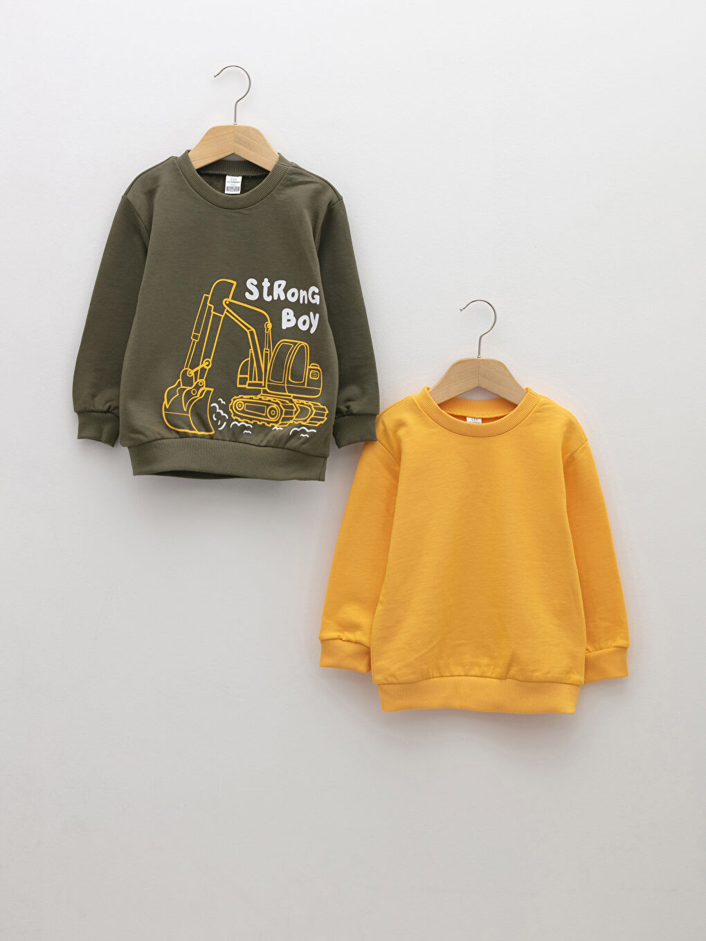 Crew Neck Long Sleeve Baby Boy Sweatshirt 2-Pack