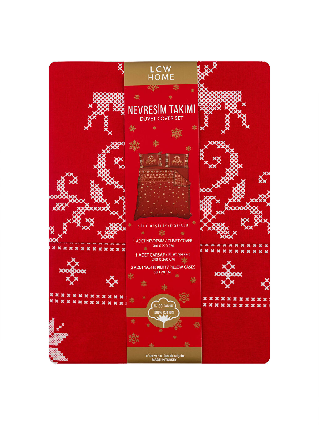 New Year Themed Double Printed Woven Duvet Cover Set-6