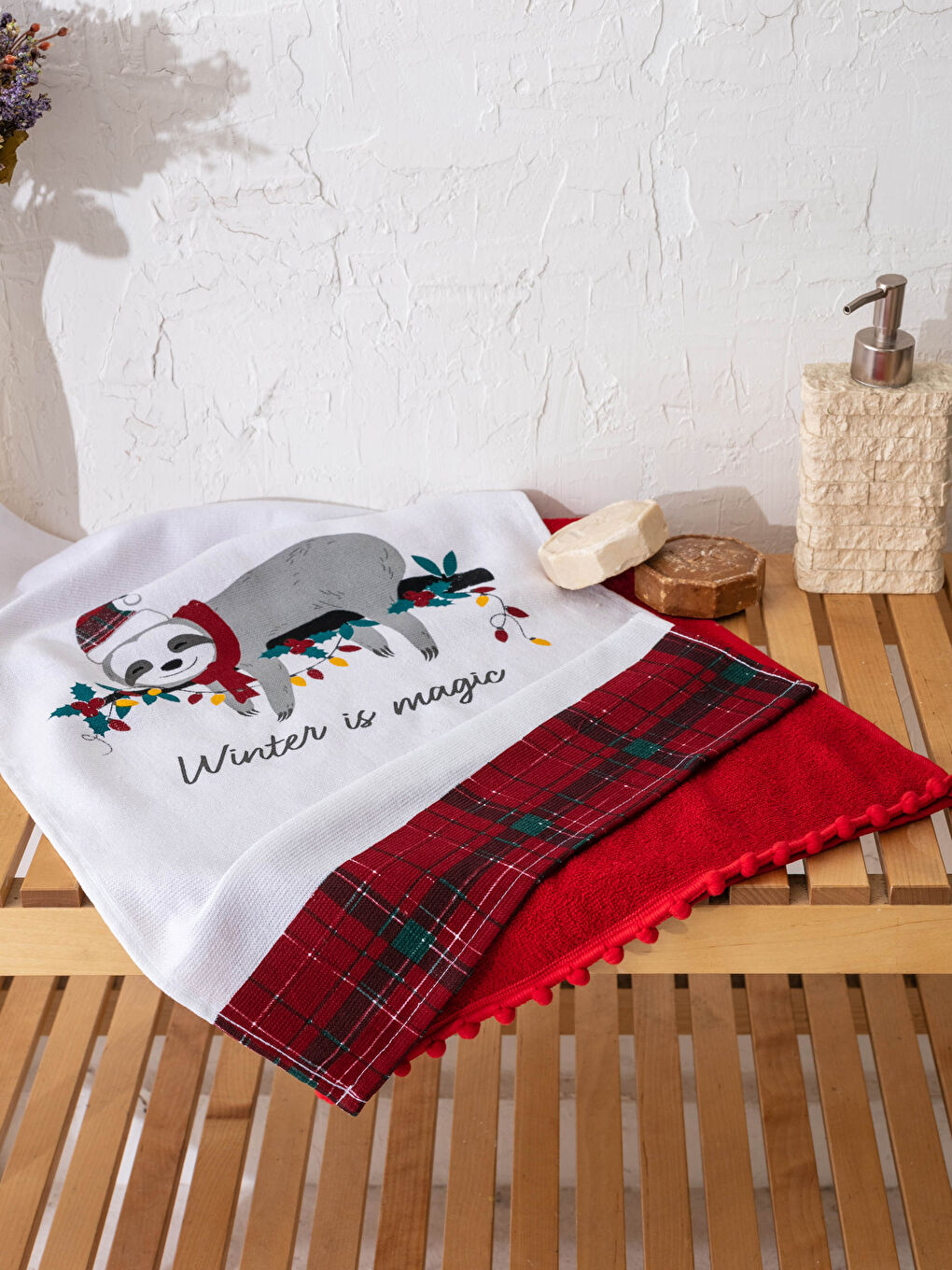 Božićna Tematska Štampana Krpa za Sušenje 2 Kom 40x60 Cm-1