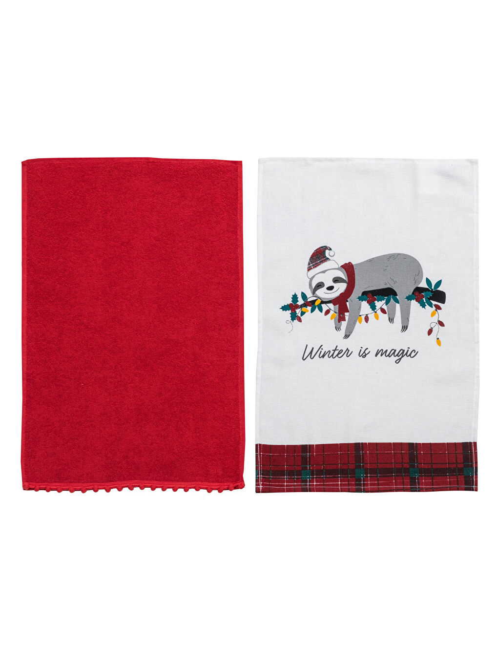 Božićna Tematska Štampana Krpa za Sušenje 2 Kom 40x60 Cm-2