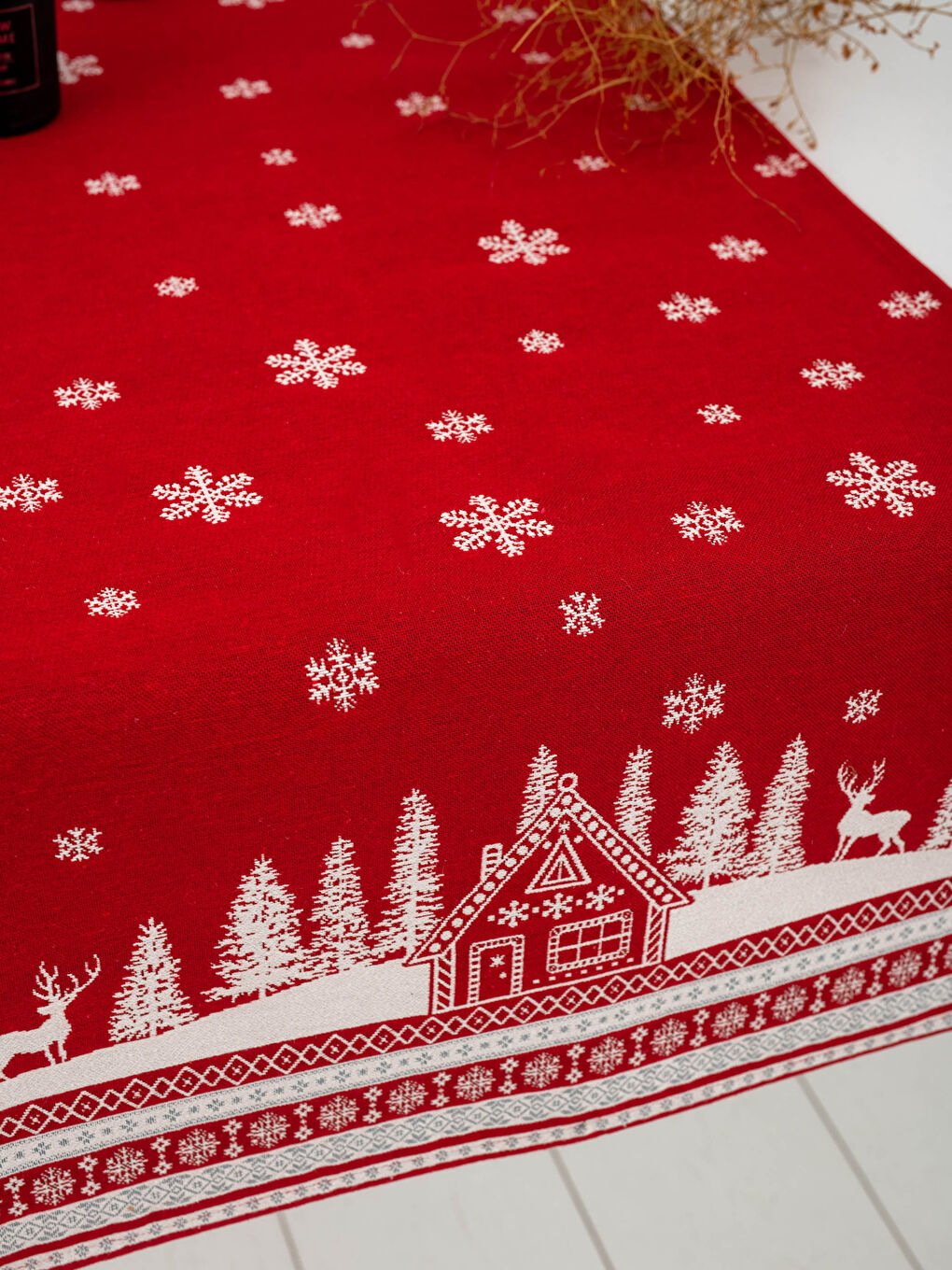 Χριστουγεννιάτικο Θεματικό Ζακάρ Ταπισερί Τραβέρσα-1