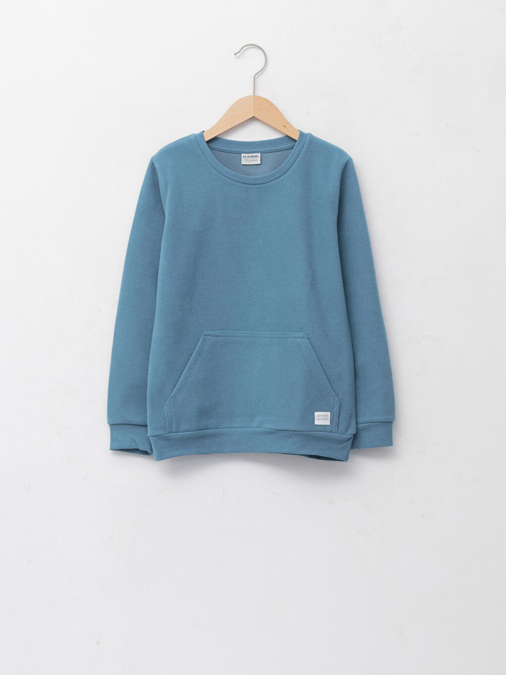 Свитшот с круглым вырезом, базовый, с длинным рукавом, для мальчиков