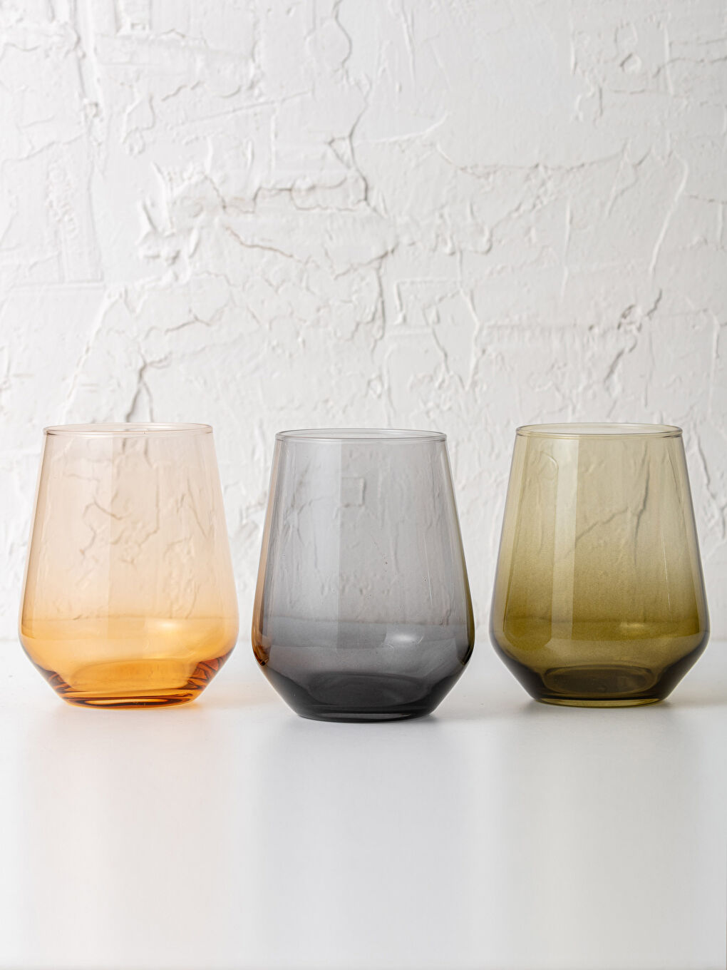 Pahar de Apă din Sticlă Bloc de Culoare 3 Buc 425 Ml-1